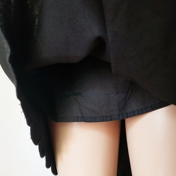 NEW O.P.T. Black April Dress Scalloped Open Back Cutout Dress S Puff Sleeve $179 - Picture 14 of 16